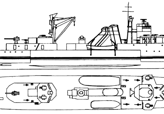 Корабль IJN Yasoshima 1944 ex Ping Hai [Escort] - чертежи, габариты, рисунки